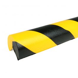 PRS hjørnebumper, model 4 - gul/sort - 1 meter