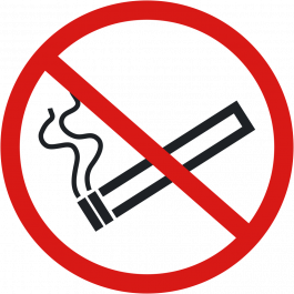 Skridsikker gulv-piktogrammer: “Rygning forbudt”