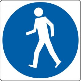 Gulv-piktogram for "Kun for fodgængere"