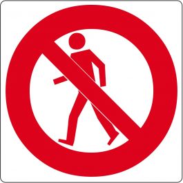 Gulv-piktogram for “Ingen adgang for fodgængere”