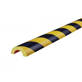 Knuffi stødfanger til rør, type R30 - gul/sort - 5 meter