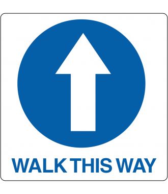 Gulv-piktogram for "Walk This Way”