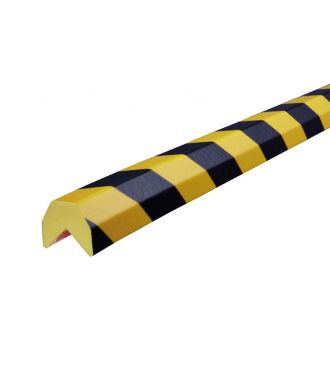 Knuffi stødfanger til hjørner, type AA - gul/sort - 5 meter