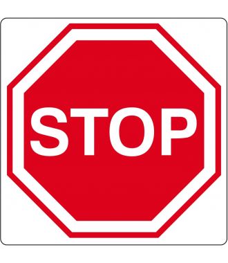 Gulv-piktogram for “Stop”