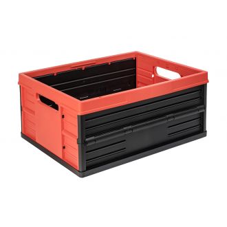 Sammenklappelig kasse - 32 liter - rød og sort